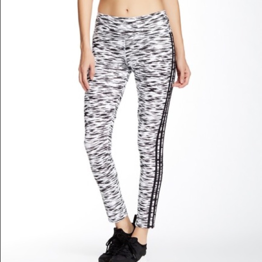Adidas Essentials Black & White Printed Leggings